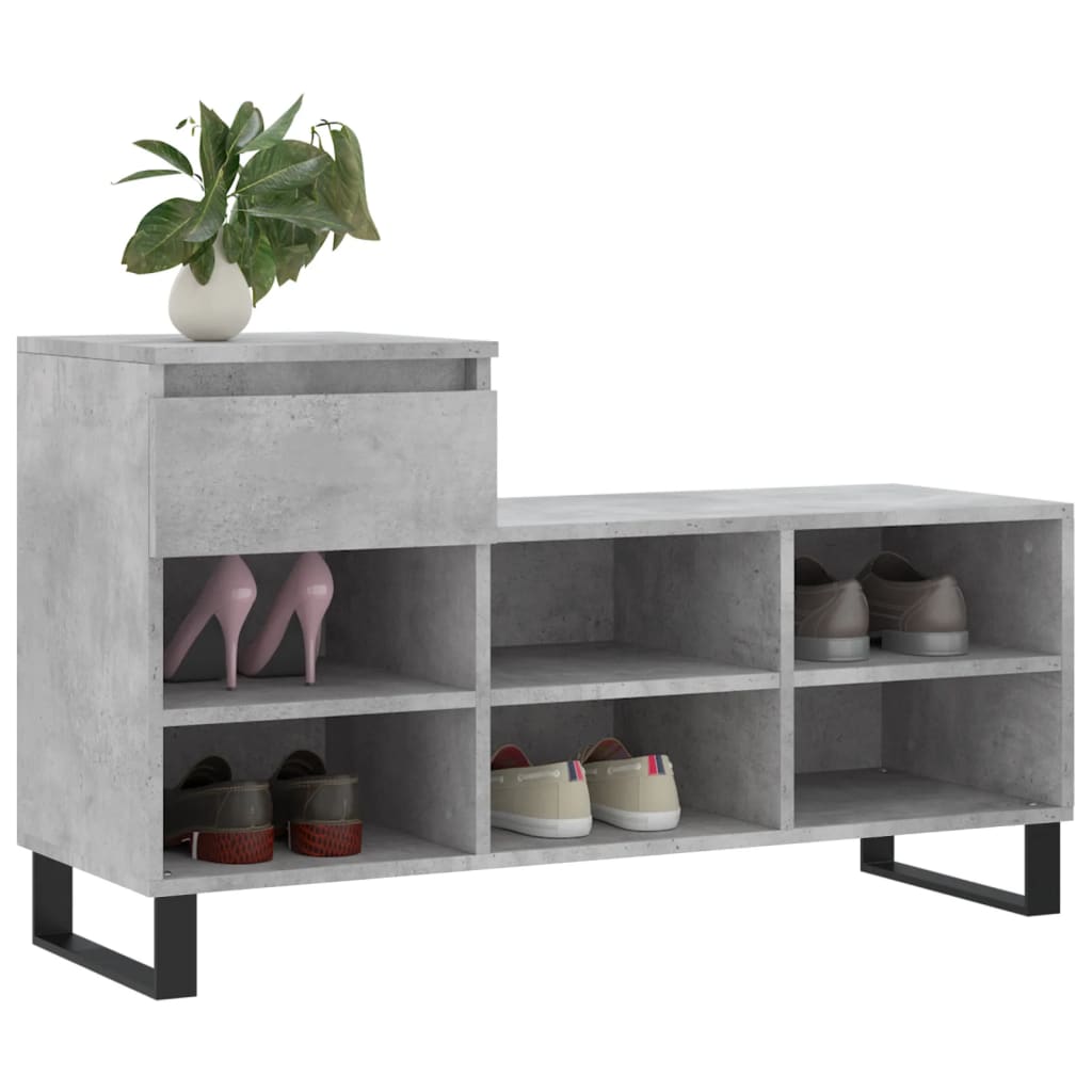 VidaXL shoe cabinet 102x36x60 cm Processed wood concrete price