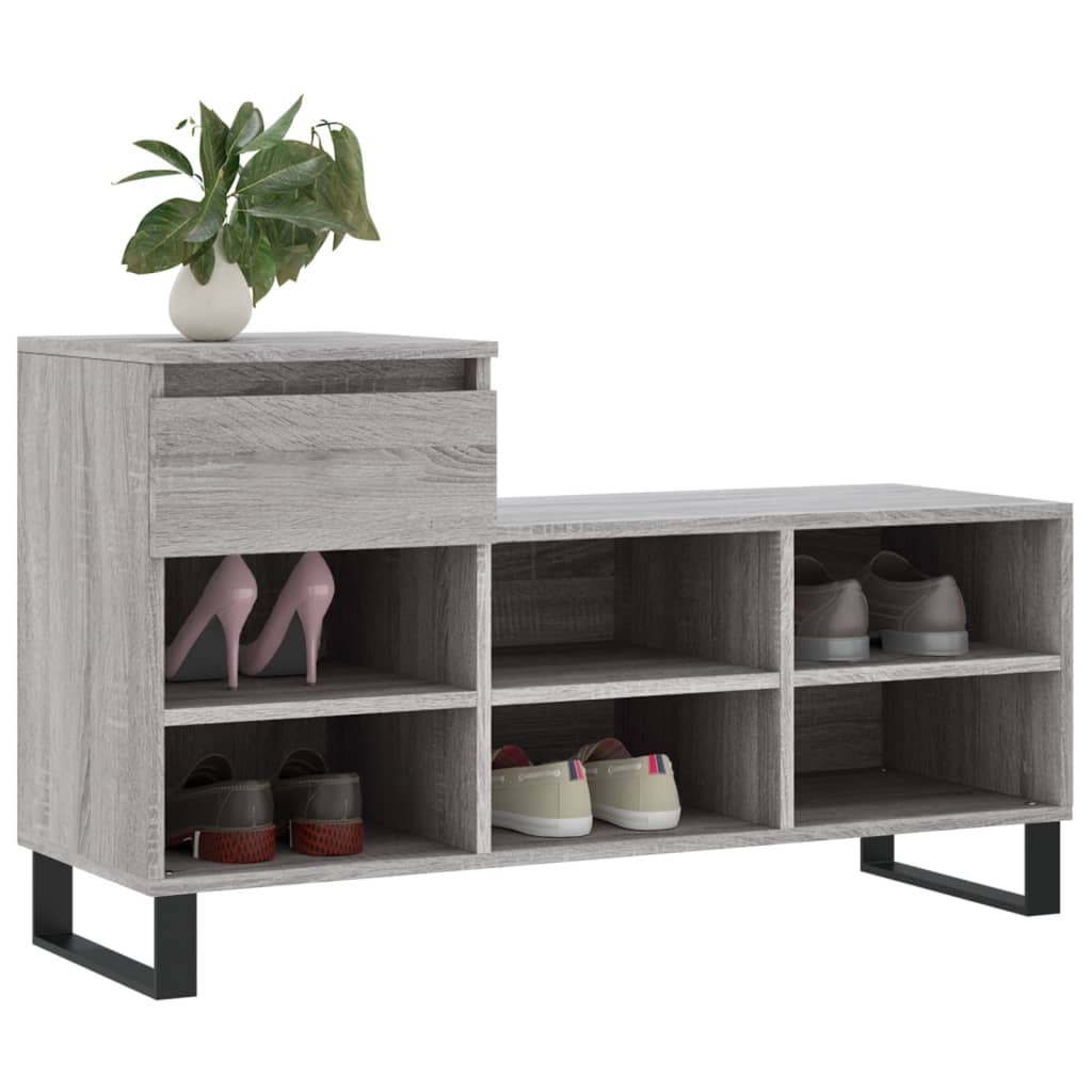 Vidaxl Shoe cabinet 102x36x60 cm Properted Wood Sonoma Gray