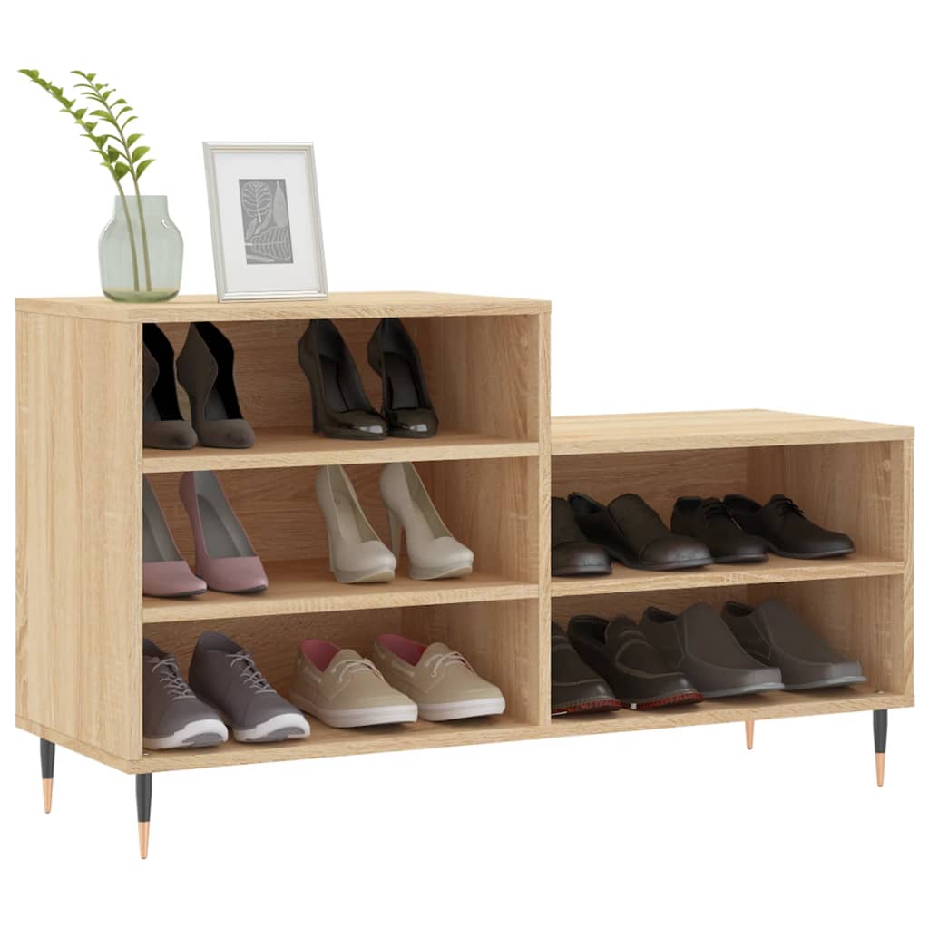 VidaXL Schuhschrank 102x36x60 cm Holzwerkstoff Sonoma-Eiche