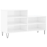 Vidaxl Shoe Cabinet 102x36x60 cm Forarbejdet træ Højglans hvid