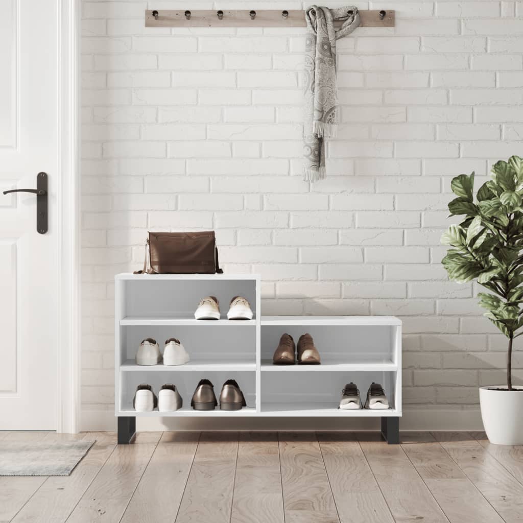 Vidaxx Schuhschrank 102x36x60 cm lackiertes Holz Hochglanz weiß
