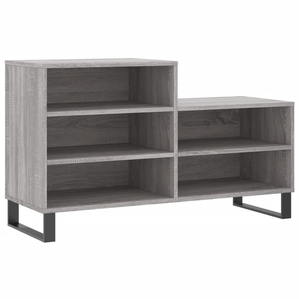 VidaXL Schuhschrank 102x36x60 cm Holzwerkstoff Sonomagrau
