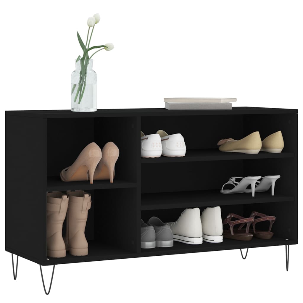 Vidaxx Schuhschrank 102x36x60 cm lackiertes Holz schwarz