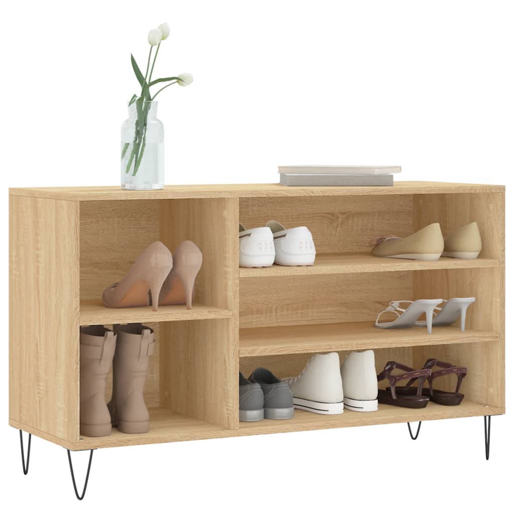 Vidaxl Schong Cabinet 102x36x60 cm Propertéiert Holz Sonoma Oakfaarf