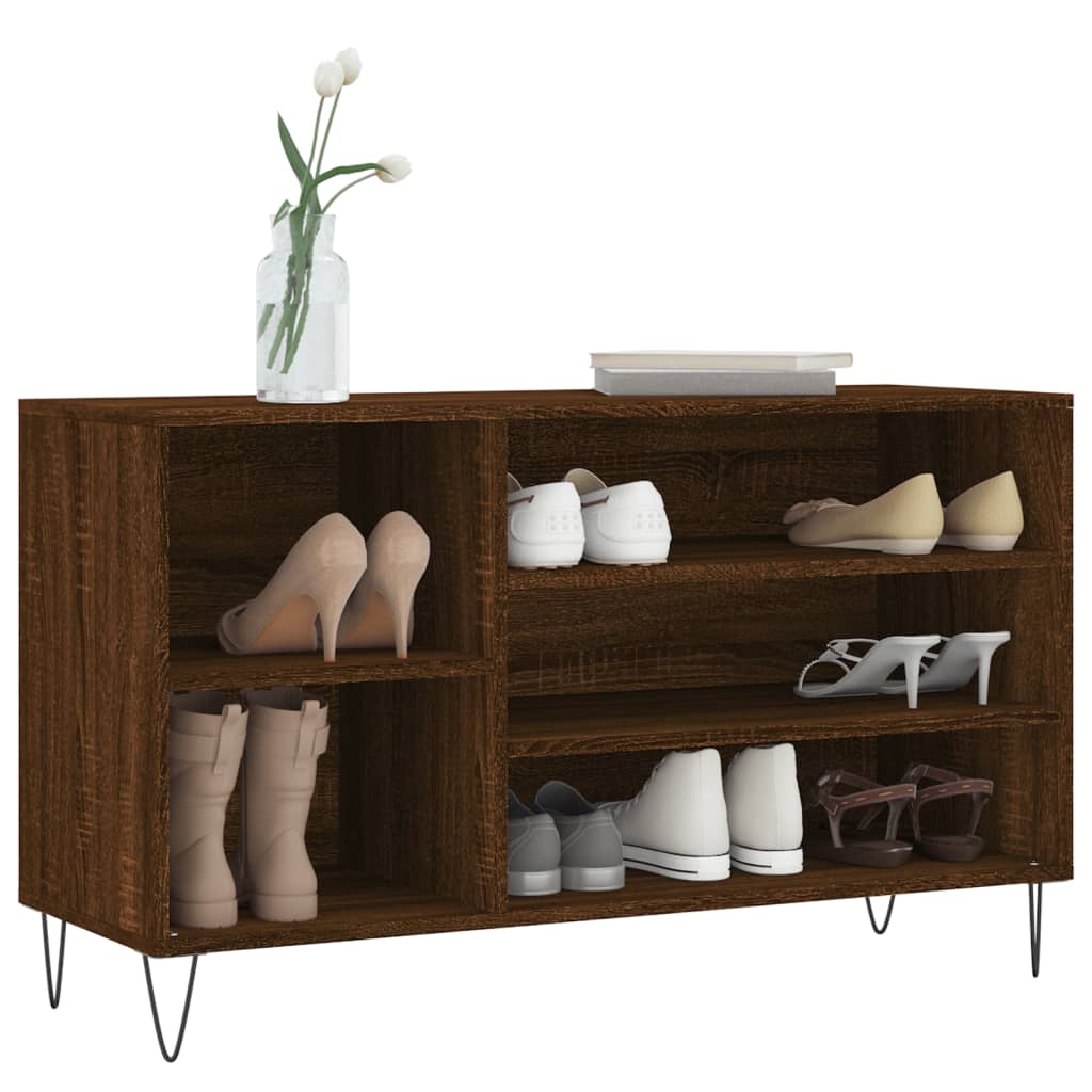 VidaXL shoe cabinet 102x36x60 cm Properted wood brown oak color