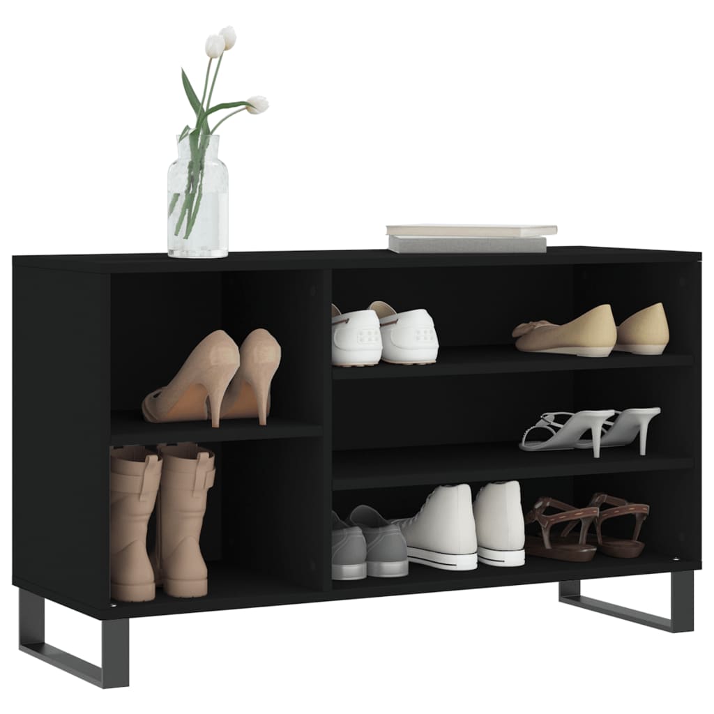 Vidaxl Shoe Cabinet 102x36x60 cm Property Wood Black