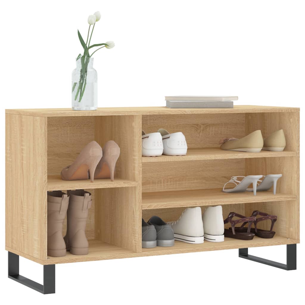 VidaXL Schuhschrank 102x36x60 cm Holzwerkstoff Sonoma-Eiche