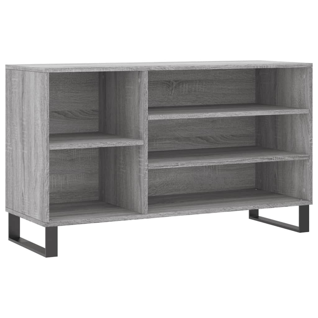 Gabinete de zapatos Vidaxl 102x36x60 cm de madera propiedad Sonoma gris