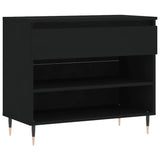 VidaXL Shoe cabinet 70x36x60 cm Properted Wood Black