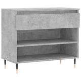 Vidaxl Cabinet da scarpe 70x36x60 cm Betongrijs in legno elaborato