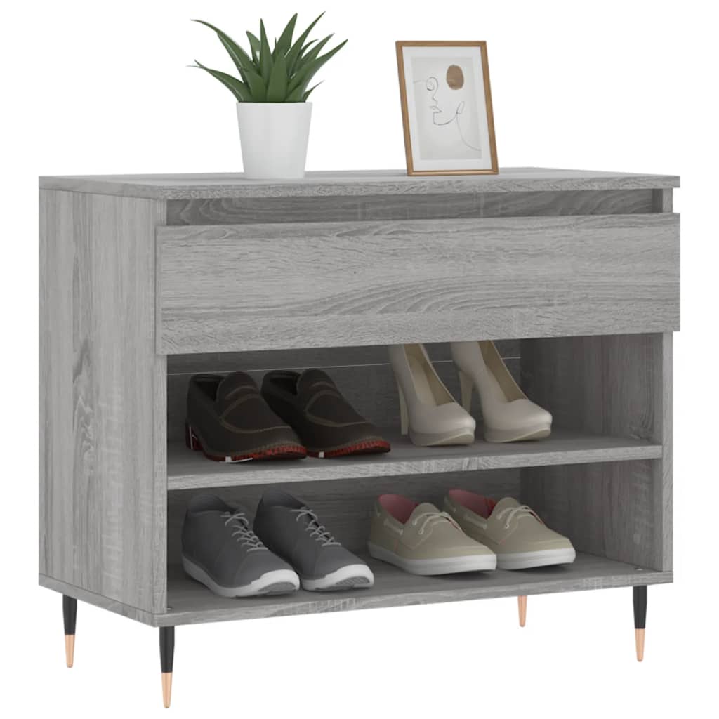 Vidaxl Schong Cabinet 70x36x60 cm Propertéiert Holz Sonoma Grey