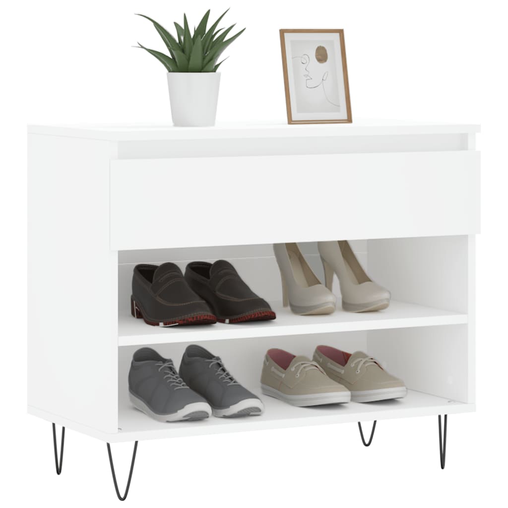 Vidaxl Shoe cabinet 70x36x60 cm Properted Wood White