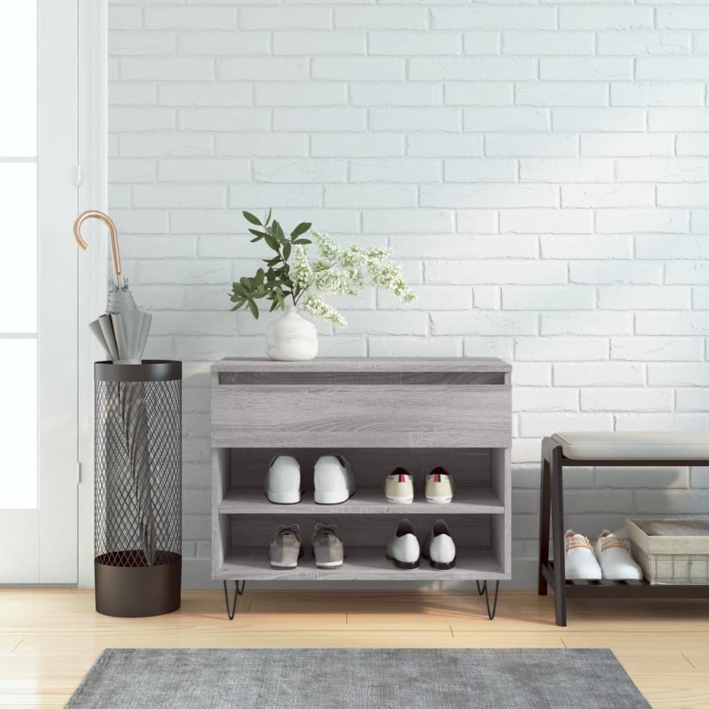 Vidaxl Schong Cabinet 70x36x60 cm Propertéiert Holz Sonoma Grey