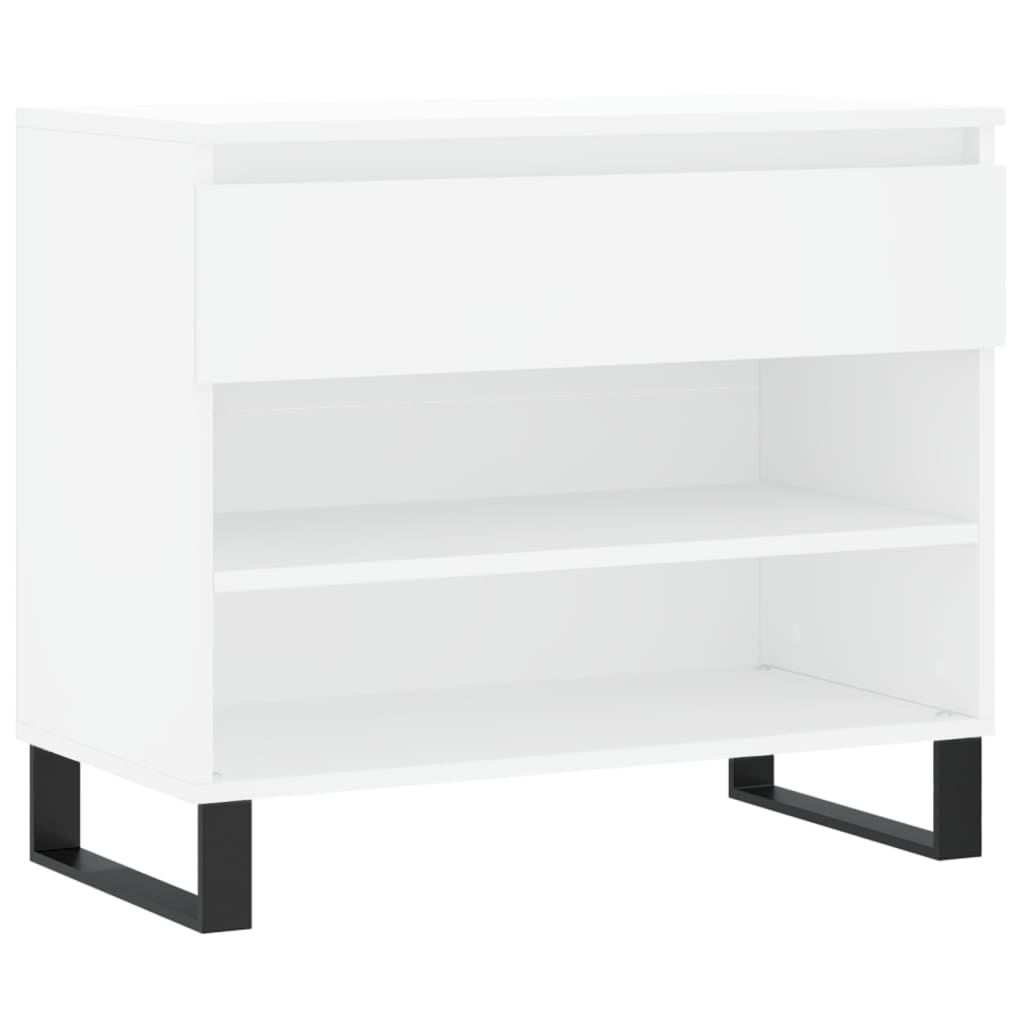 Gabinete de zapatos Vidaxl 70x36x60 cm de madera propiedad de blanco