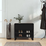 VidaXL Shoe cabinet 70x36x60 cm Properted Wood Black