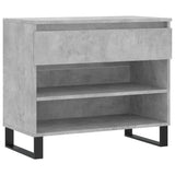 Vidaxl Cabinet da scarpe 70x36x60 cm Betongrijs in legno elaborato