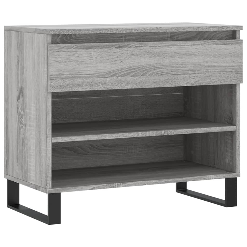 Gabinete de zapatos Vidaxl 70x36x60 cm de madera propiedad Sonoma gris