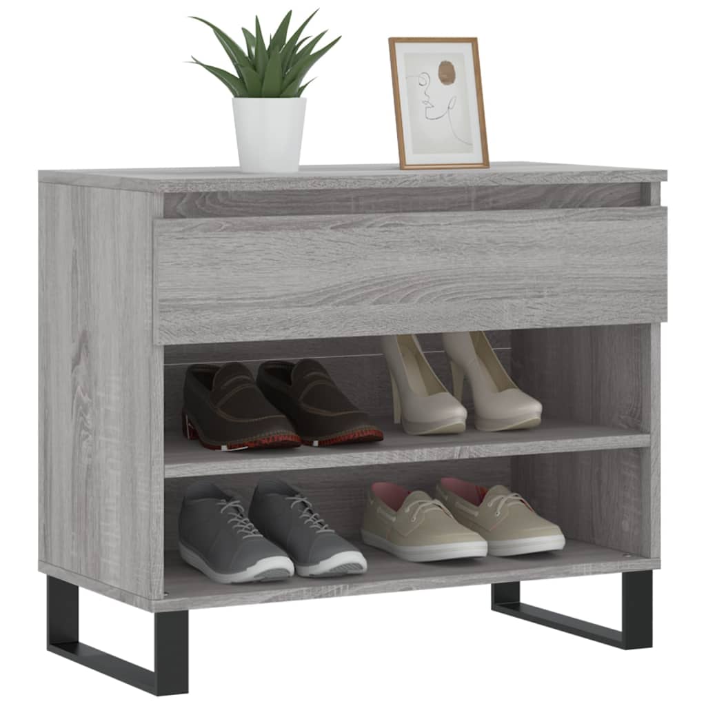 Vidaxl Shoe cabinet 70x36x60 cm Properted Wood Sonoma Gray