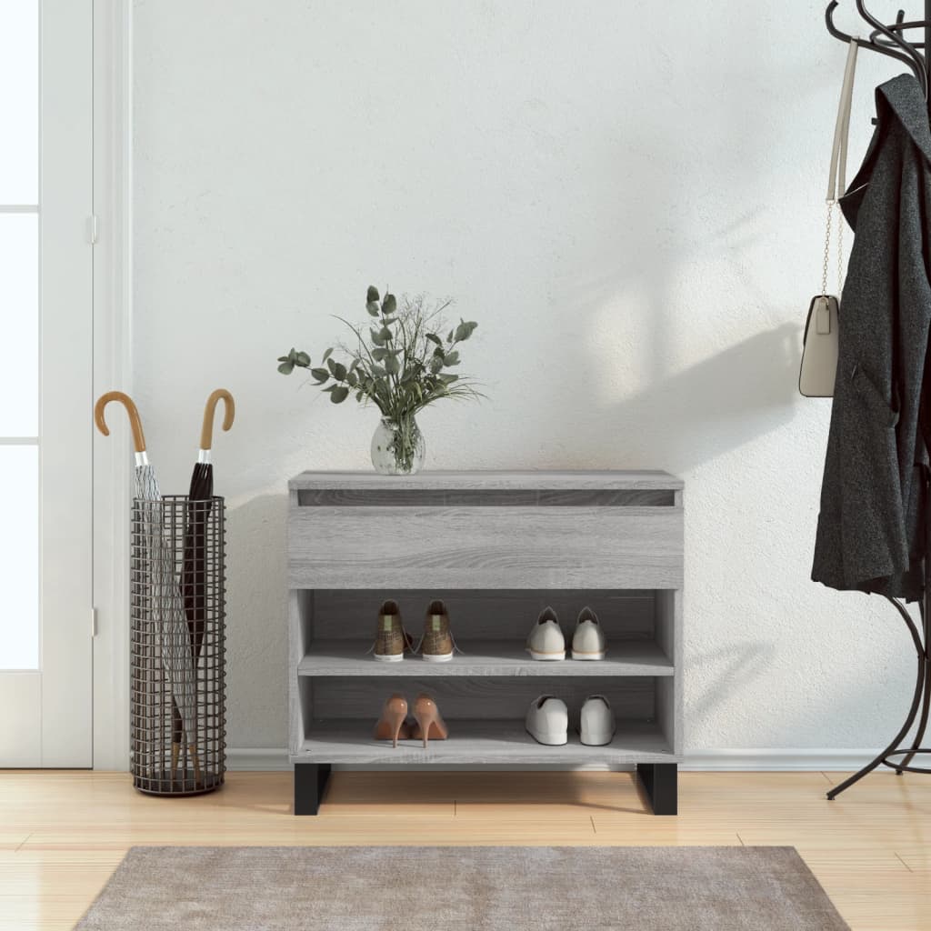 VidaXL Schuhschrank 70x36x60 cm Holzwerkstoff Sonomagrau