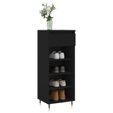 Vidaxl Shoe Cabinet 40x36x105 cm Property Wood Black