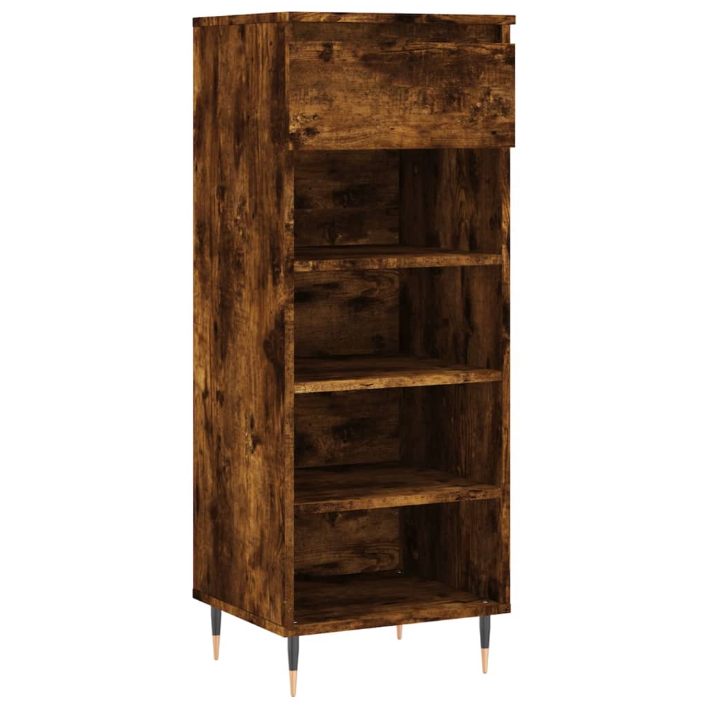 Vidaxl Shoe Cabinet 40x36x105 cm Arbejdet træ røget eg farvet