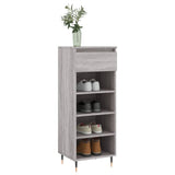 Armoire à chaussures Vidaxl 40x36x105 cm en bois de bois de gris sonoma