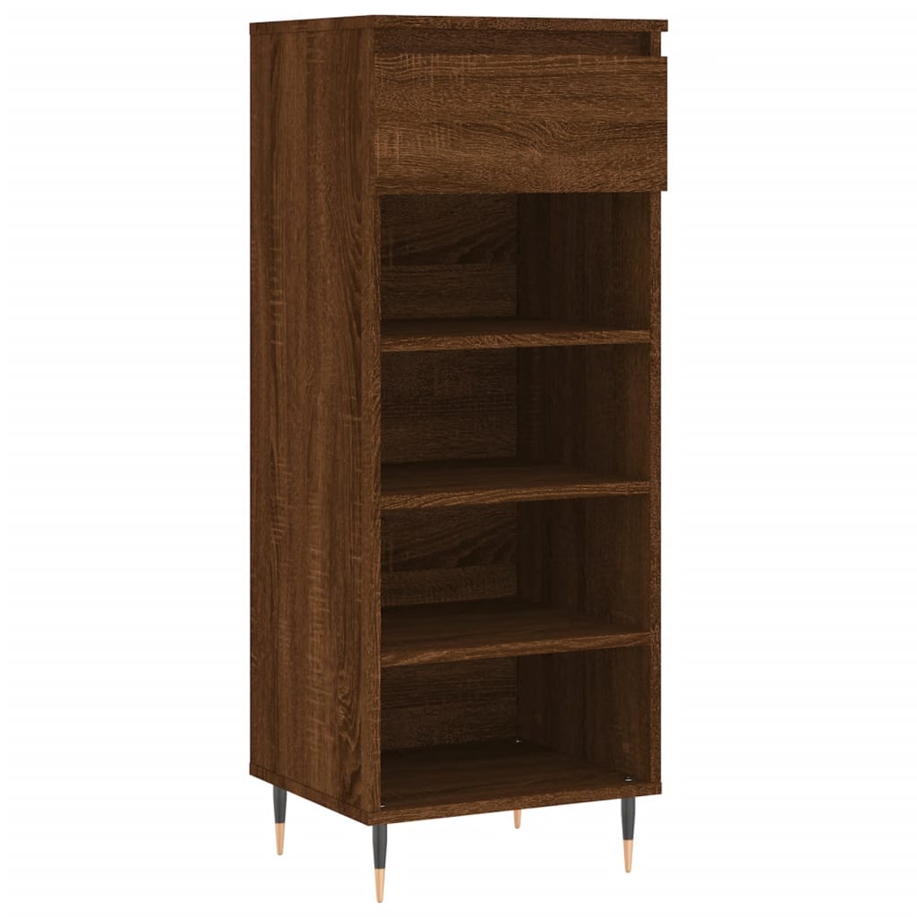 Vidaxx Schuhschrank 40x36x105 cm, fertige Holzfarbe, braune Eiche