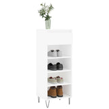 Gabinete de zapatos Vidaxl 40x36x105 cm de madera procesada blanca