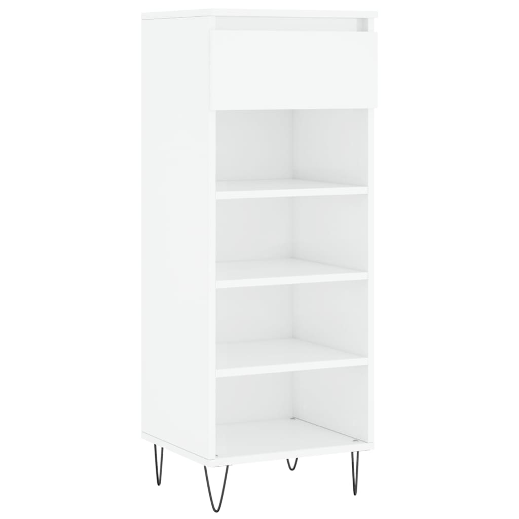 Vidaxl Cabinet da scarpe 40x36x105 cm Bianco di legno trasformato in legno