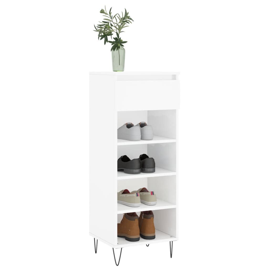 Vidaxx Schuhschrank 40x36x105 cm lackiertes Holz Hochglanz weiß