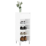 Vidaxl Cabinet da scarpe 40x36x105 cm Bianco di legno trasformato in legno