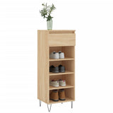 Armoire à chaussures vidaxl 40x36x105 cm en bois de bois de chêne sonoma coloré