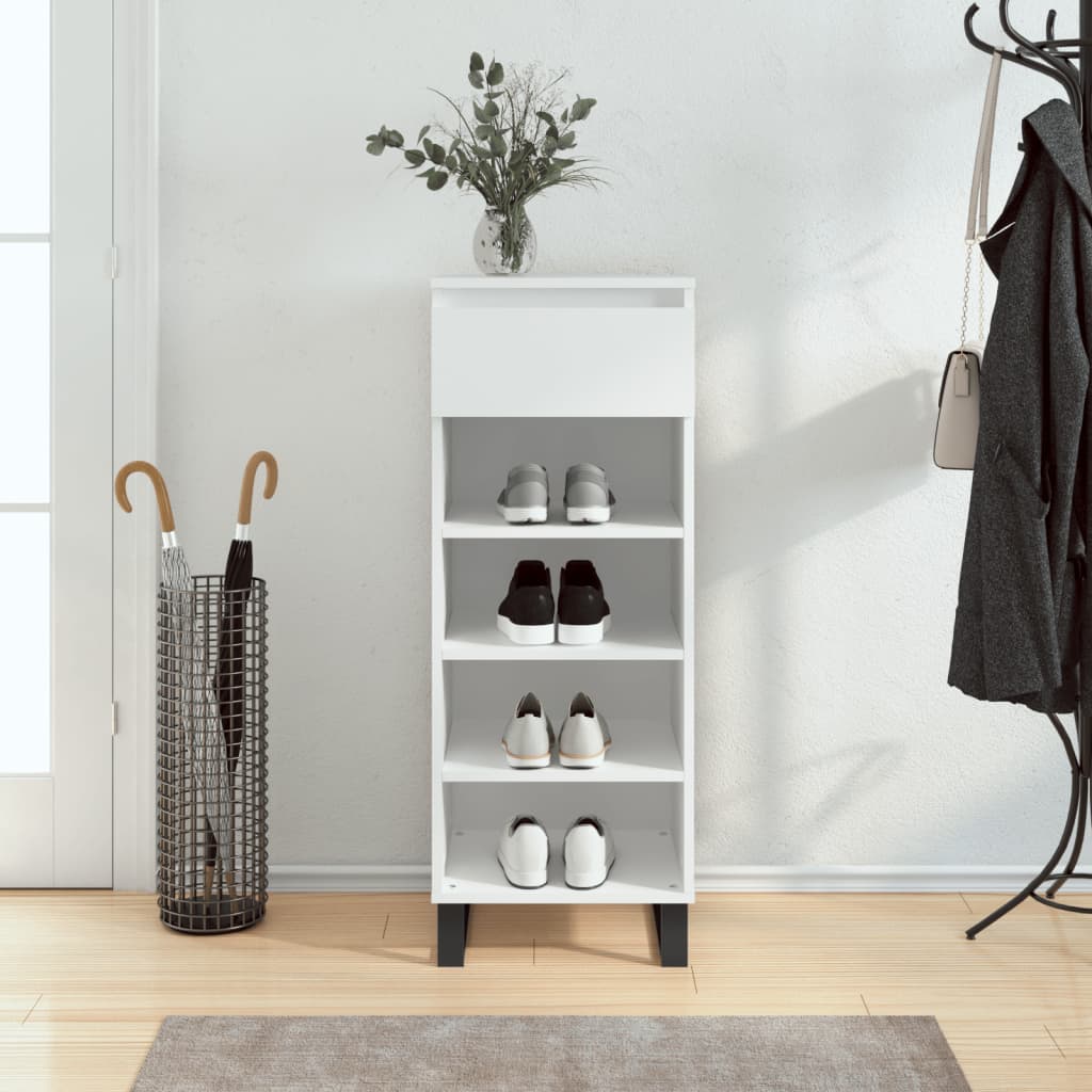 Vidaxx Schuhschrank 40x36x105 cm lackiertes Holz Hochglanz weiß