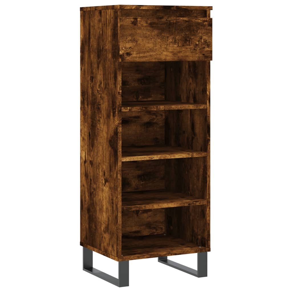 VidaXL shoe cabinet 40x36x105 cm worked wood smoked oak colored