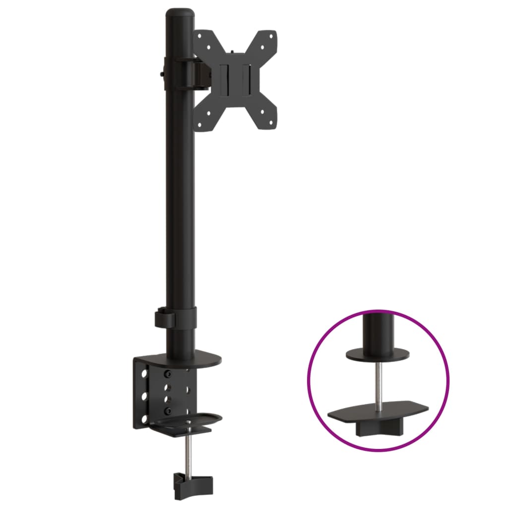 VidaXL Monitorhalterung VESA 75 100 mm schwarzer Stahl