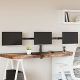 Vidaxl Monitorständer dreifach VESA 75 100 mm Stahl schwarz