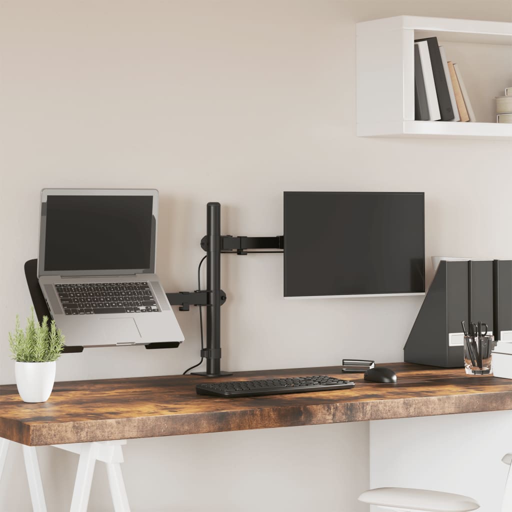 VidaXL Monitorhalterung VESA 75 100 mm schwarzer Stahl