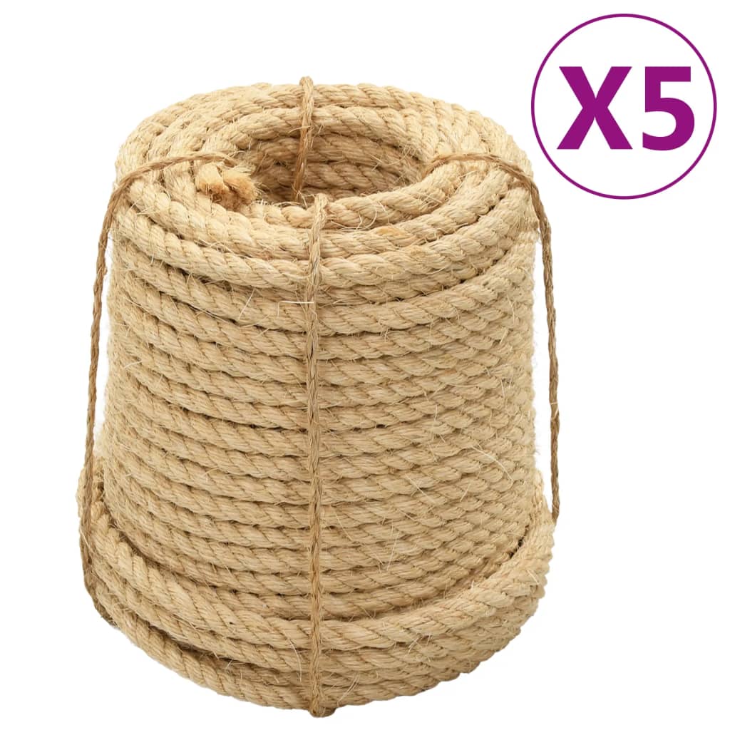 Vidaxl rep 5 st14 mm 100 m sisal