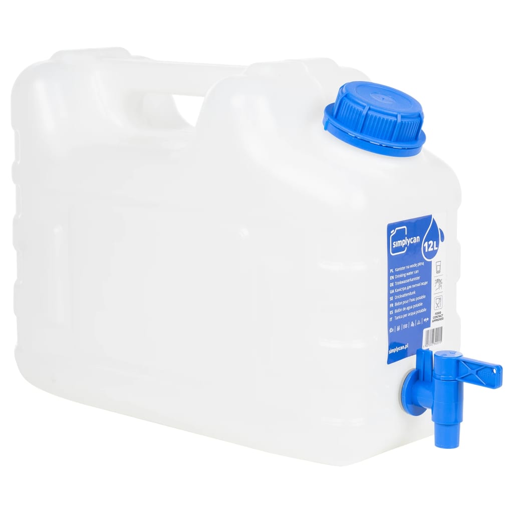 VidaXL Wassertank mit Wasserhahn 10 l Kunststoff transparent