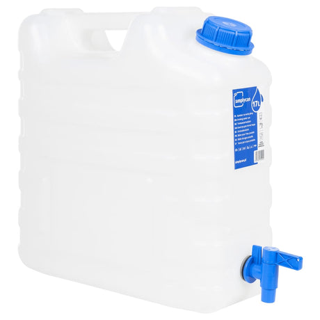VidaXL Wassertank mit Wasserhahn 15 l Kunststoff transparent