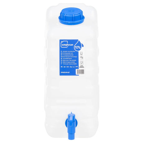 VidaXL Wassertank mit Wasserhahn 15 l Kunststoff transparent