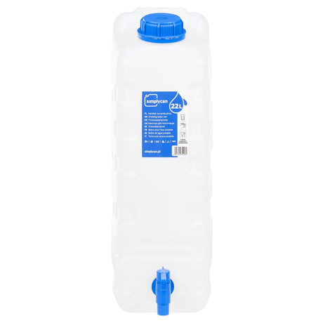 VidaXL Wassertank mit Wasserhahn 20 l Kunststoff transparent