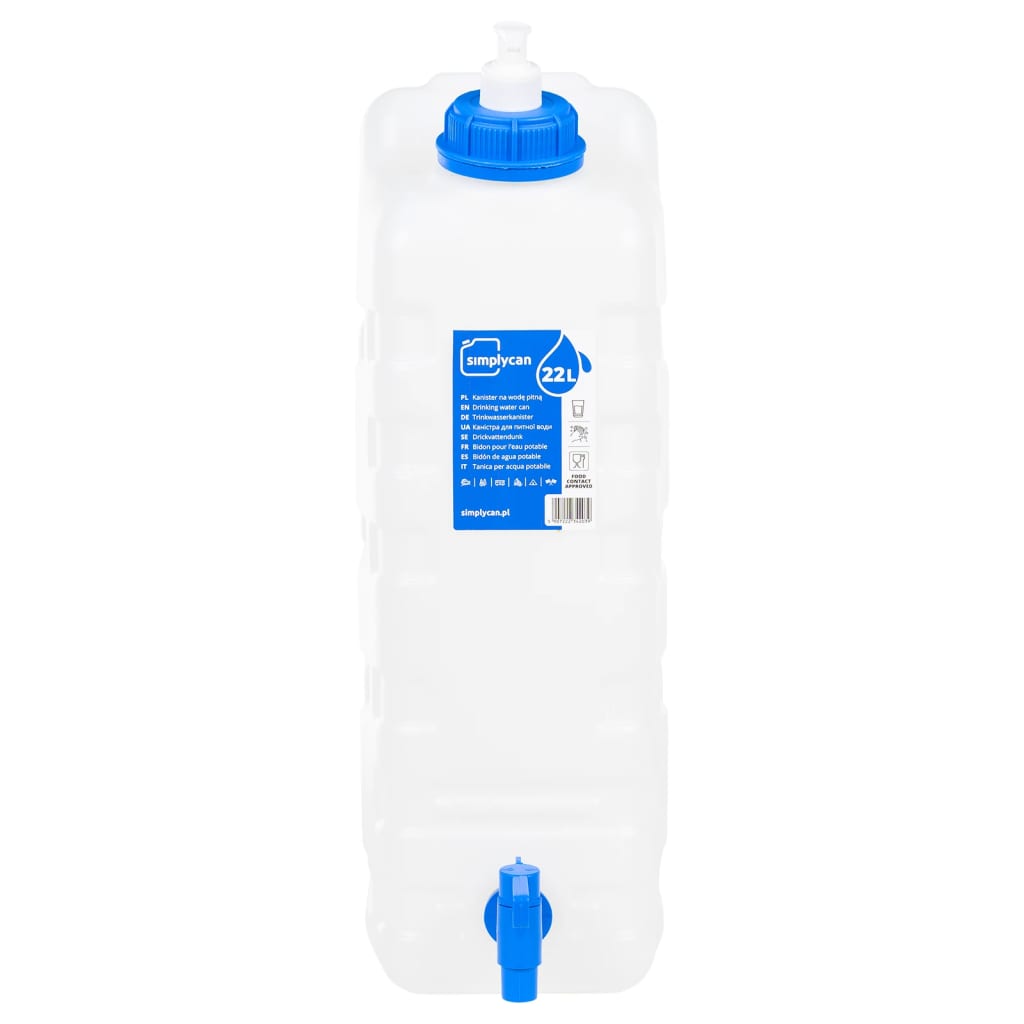 Vidaxl Water tank with crane and soap dispenser 20 l plastic