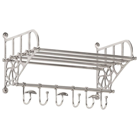 VidaXL Gepäckträger mit Kleiderbügeln zur Wandmontage aus Aluminium