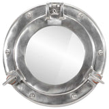 Vidaxl wandspiegel patrijspoort ø23 cm aluminium en glas