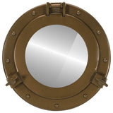 Vidaxl wandspiegel patrijspoort ø30 cm aluminium en glas