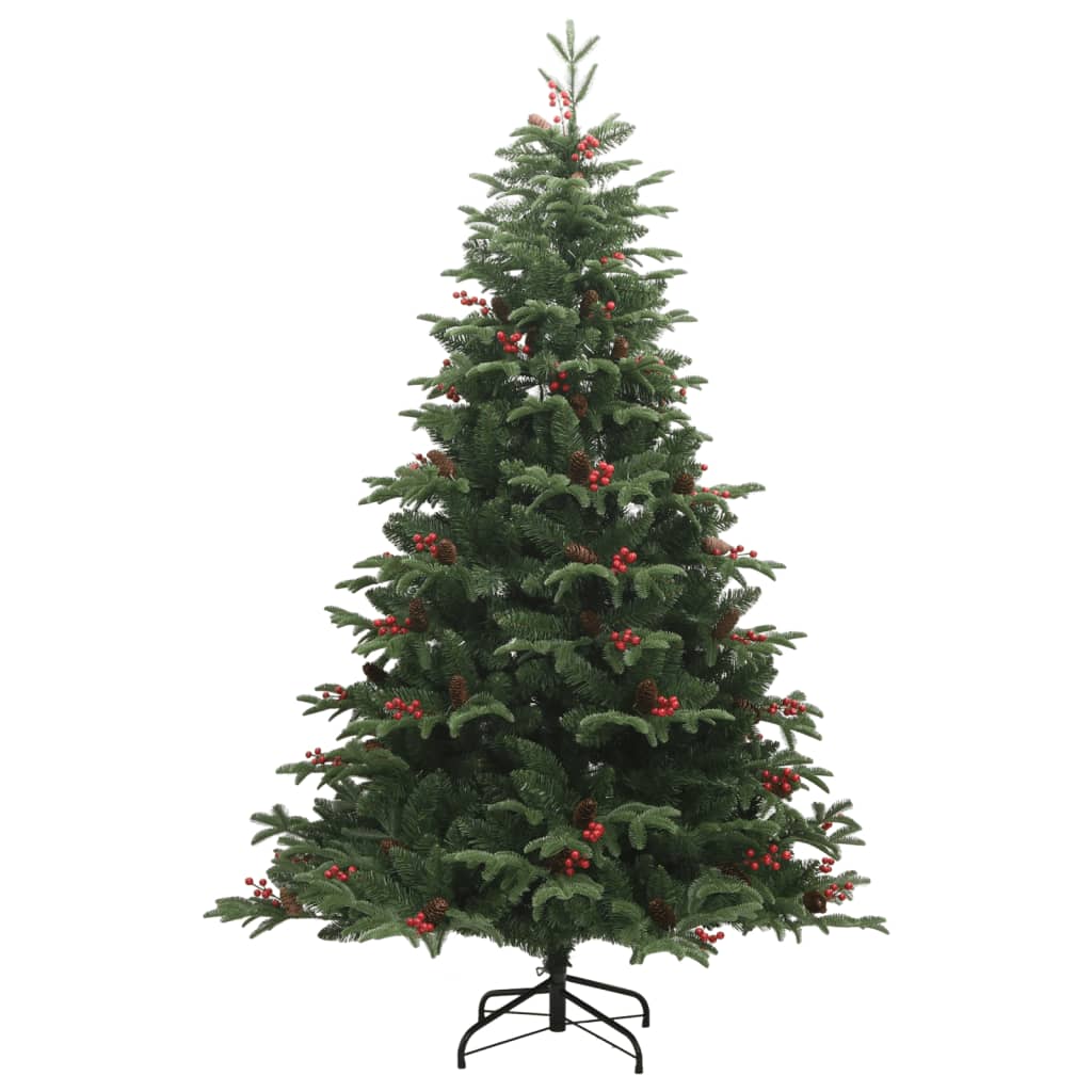 Vidaxl Kunstkerstboom con pini da cardini e bacche 240 cm