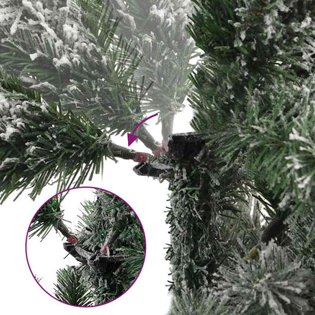 VidaXL Künstlicher Weihnachtsbaum mit Scharnieren und Schnee 180 cm