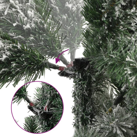 Vidaxx künstlicher Weihnachtsbaum mit Scharnieren und Schnee 210 cm
