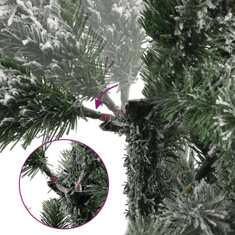 VidaXL Künstlicher Weihnachtsbaum mit Scharnieren und Schnee 240 cm